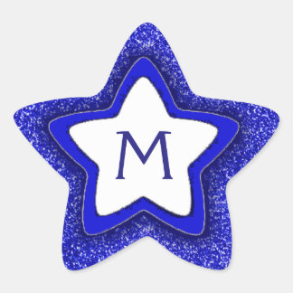 Pegatinas en monograma de personalizable estrella