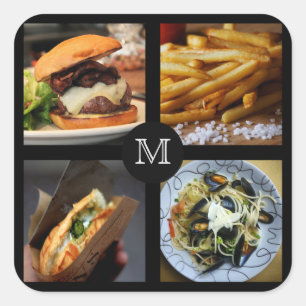 Pegatinas en monograma de personalizado de aliment