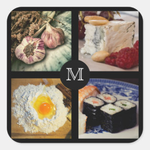 Pegatinas en monograma de personalizado de aliment