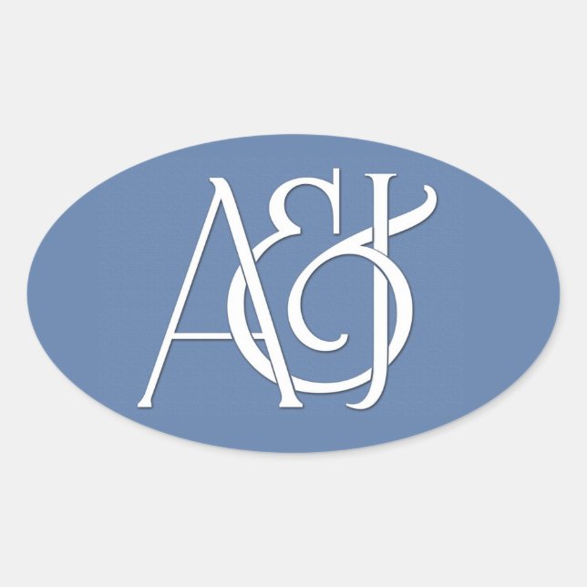 pegatinas en monograma de personalizados (Anverso)