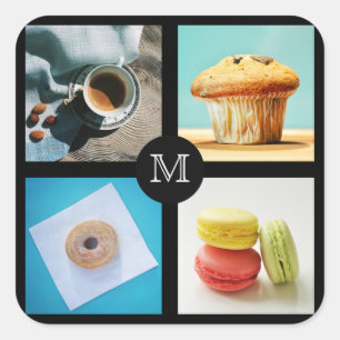 Pegatinas en monograma de personalizados alimentar