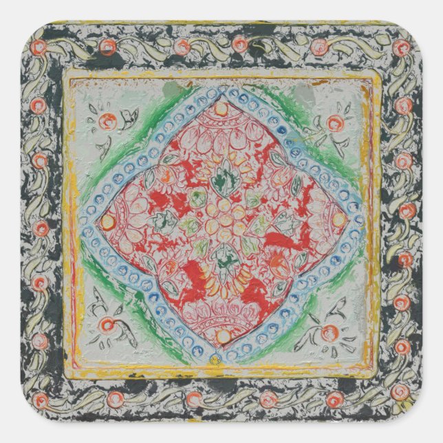 Pegatinas en mosaico de India (Anverso)