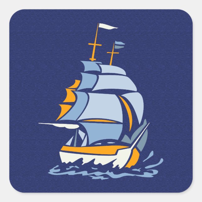 Pegatinas en velero, personalizable (Anverso)