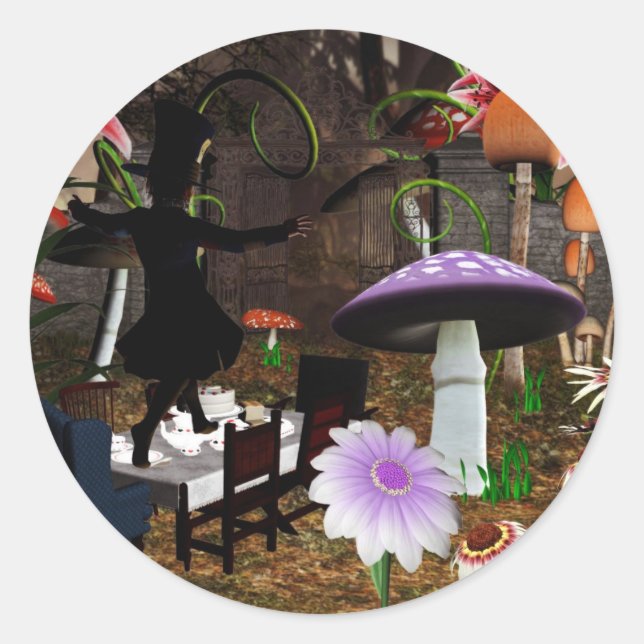 Pegatinas enojados de la fiesta del té del (Anverso)