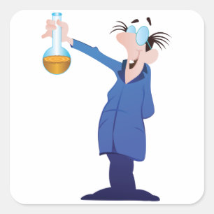Pegatinas enojados del científico
