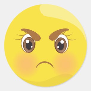 Pegatinas enojados y enojados de la cara de la