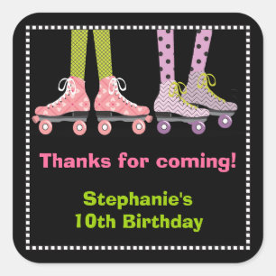 Pegatinas enrrollados del favor del patinaje sobre