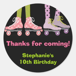 Pegatinas enrrollados del favor del patinaje sobre