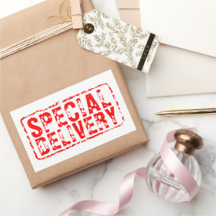 Pegatinas especiales de sellos de goma rojos vinta