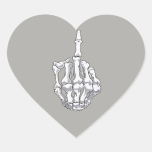 Pegatinas esqueléticos del dedo medio