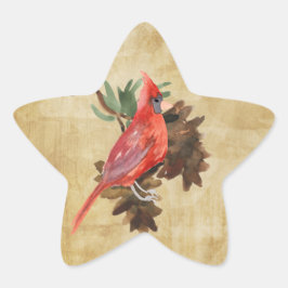 Pegatinas Estelares del Cardenal Rojo de los Cones