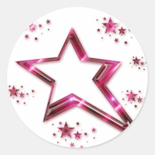 Pegatinas estrella de Hot Pink & Purple Rising