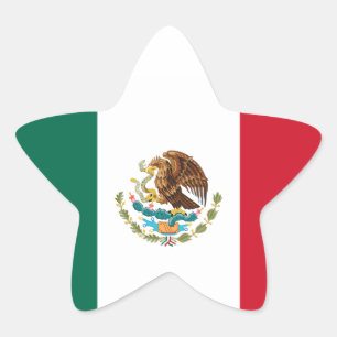Pegatinas estrella de la bandera de México