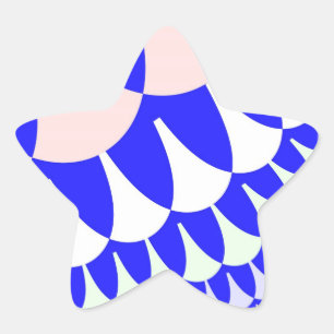 Pegatinas Estrella de la Escala Blanca Azul person