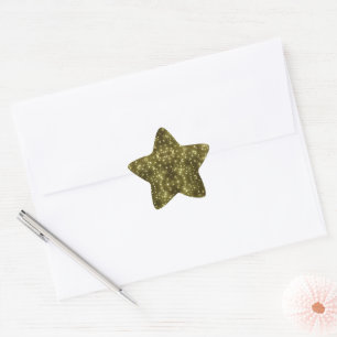 Pegatinas estrella de las luces de oro resplandeci