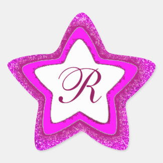Pegatinas estrellas de personalizable de purpurina