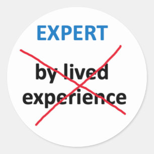 pegatinas "Experto por experiencia vivida"