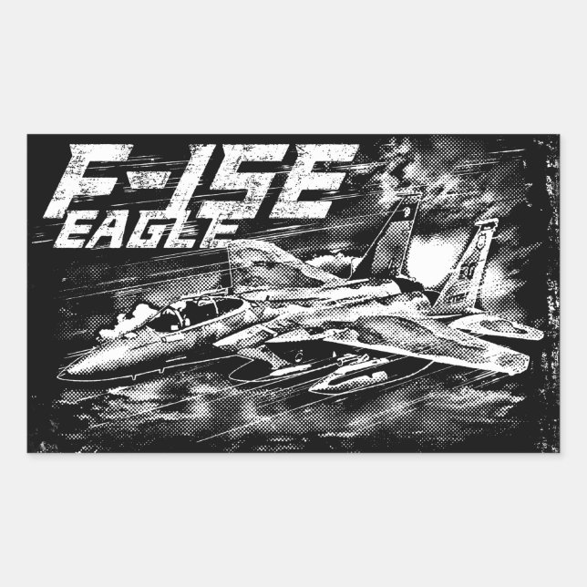 Pegatinas F-15 Eagle Rectangle (Anverso)