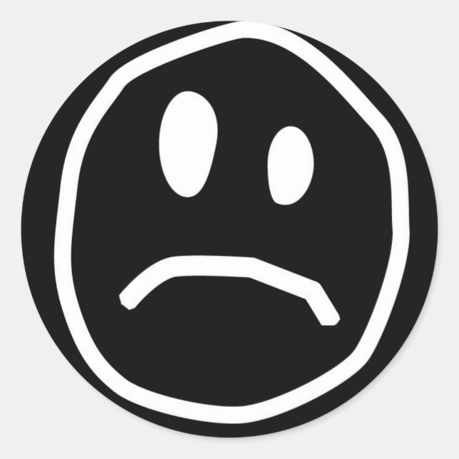 Pegatinas faciales descontentos (Anverso)