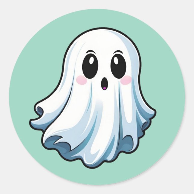 Pegatinas fantasma clásicos de Halloween (Anverso)