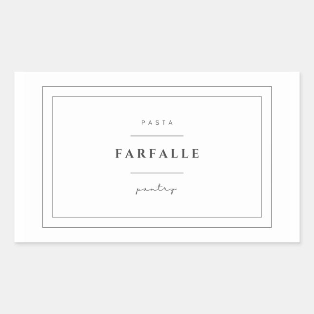 Pegatinas Farfalle Pasta Label (Anverso)