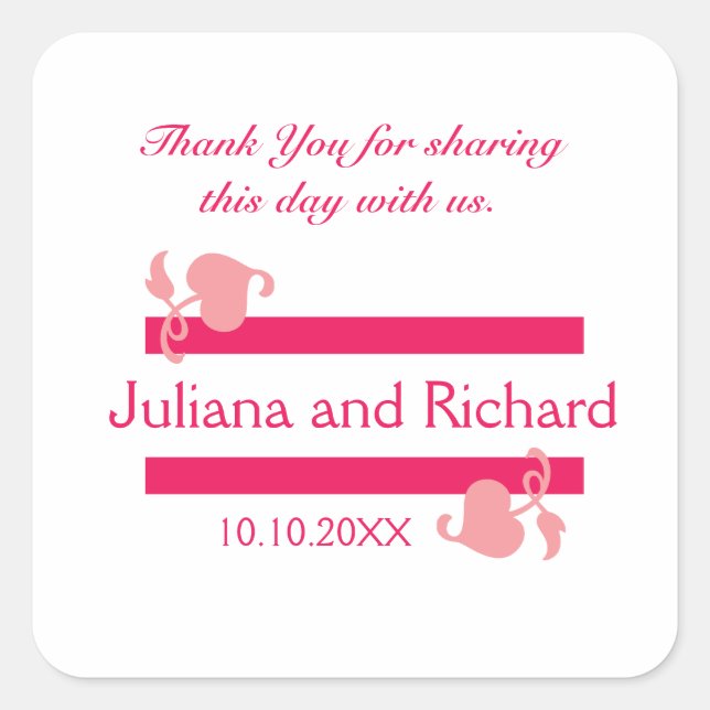 Pegatinas Favoritos A La Boda Personalizados (Anverso)