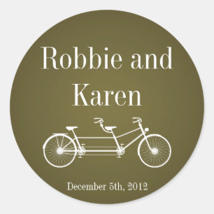 pegatinas favoritos de 6 a 3" Bicicleta doble marr