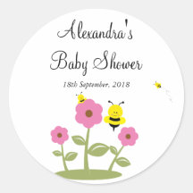 Pegatinas favoritos de Baby Shower Bumble Bee Bee