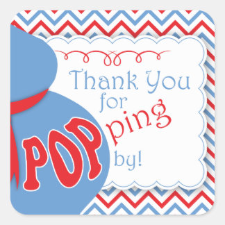 Pegatinas favoritos de Baby Shower de Blue & Red B