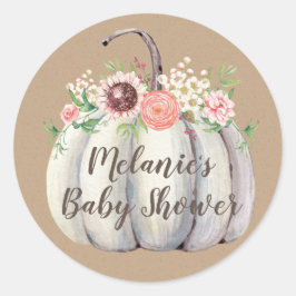 Pegatinas favoritos de Baby Shower de la calabaza 