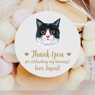 Pegatinas favoritos de la boda británica de gatos 