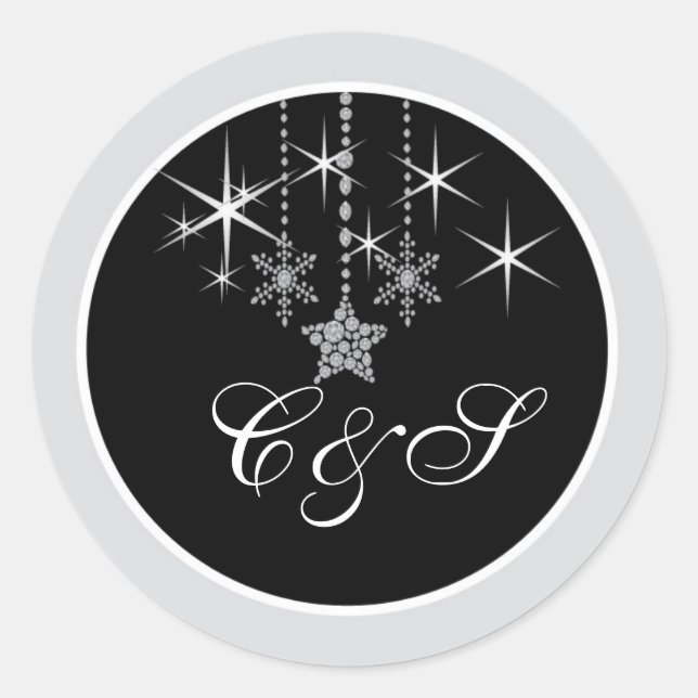 Pegatinas favoritos de la boda de diamantes de inv (Anverso)
