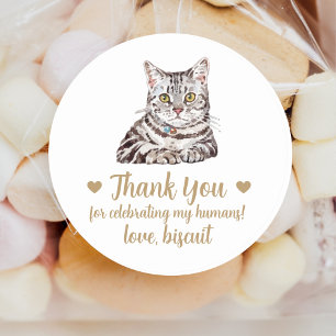 Pegatinas favoritos de la boda de gatos personaliz