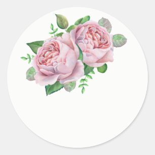 Pegatinas favoritos de la boda rosa rosa