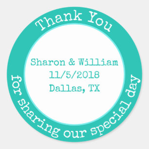 Pegatinas favoritos de la boda verde de la menta