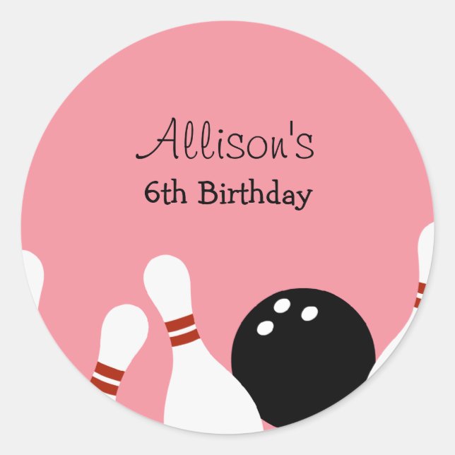 Pegatinas favoritos de la diversión de boliche (Anverso)