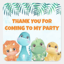 Pegatinas favoritos de la fiesta de los dinosaurio