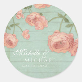 Pegatinas favoritos ducha de novia Rubor Peach Ros