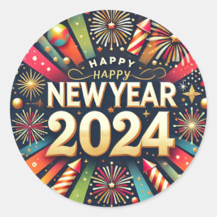 Pegatinas felices años 2024