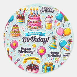 Pegatinas felices cumpleaños Halloween