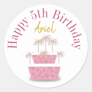 Pegatinas felices de cumpleaños personalizados