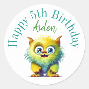Pegatinas felices de cumpleaños personalizados