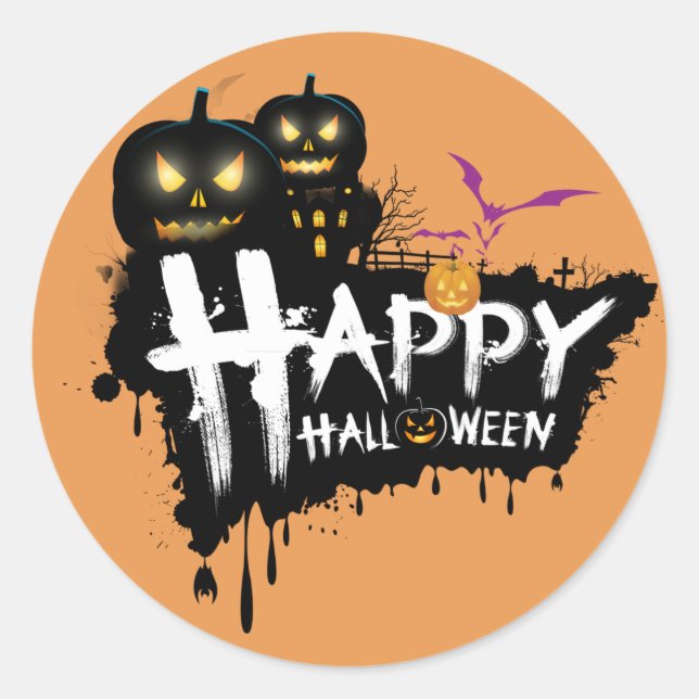 pegatinas felices de halloween (Anverso)