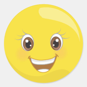 Pegatinas felices de la emoji de la cara