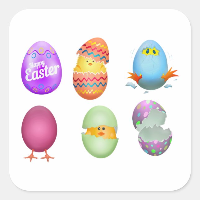 Pegatinas felices de Pascua (Anverso)