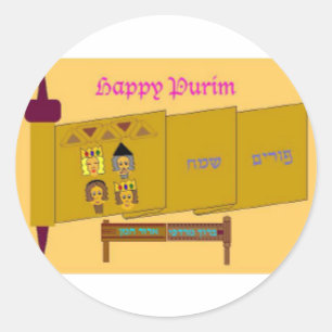 Pegatinas felices de Purim