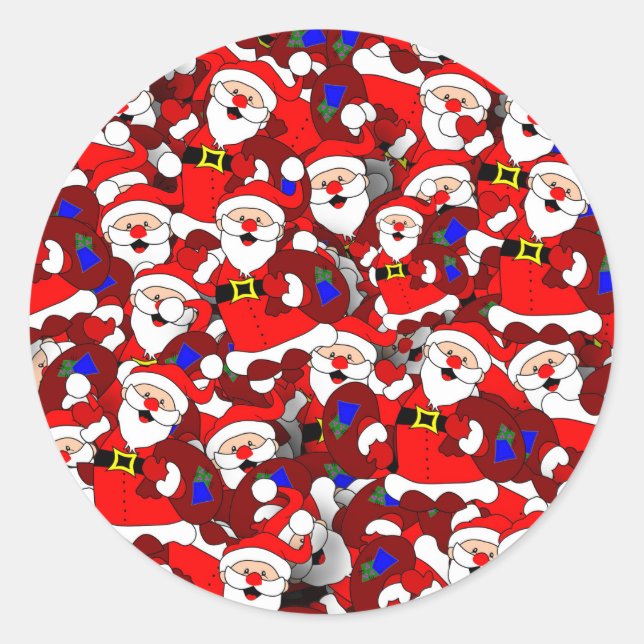 pegatinas felices de santa (Anverso)