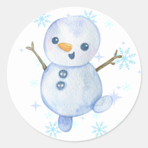 Pegatinas felices de Snowman