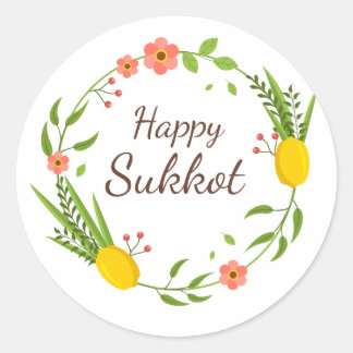 Pegatinas felices de Sukkot Lulav