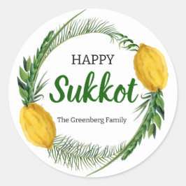 Pegatinas felices de Sukkot Lulav